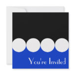 Blue and Black Birthday Invitation