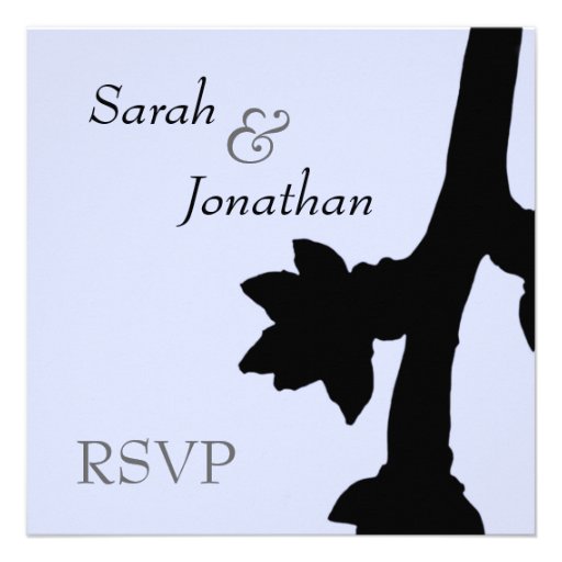 Blue and Black Branch RSVP Invite