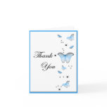 Blue and Black Butterfly Wedding Set Card