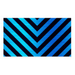 Blue and Black Downward Hazard Stripes Business Cards