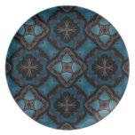 Blue and black Gothic medieval fantasy Dinner Plates