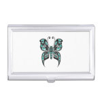 Blue and Black Haida Spirit Butterfly on White Case For Business Cards Blue and Black Haida Spirit Butterfly on White Case For Business Cards