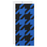 Blue and Black Houndstooth Patterned Full Color Rack Card
