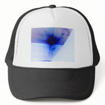 blue and black ink spot mesh hat