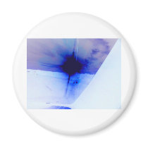 blue and black ink spot refrigerator magnets