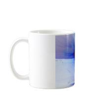 blue and black ink spot mug