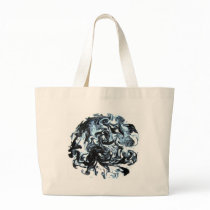Blue and Black Ink Swirl bags