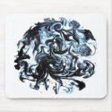 Blue and Black Ink Swirl mousepads by ciararachel Blue and Black Ink Swirl mousepads