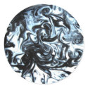Blue and Black Ink Swirl stickers by ciararachel Blue and Black Ink Swirl stickers