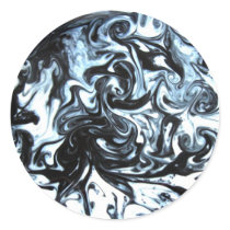 Blue and Black Ink Swirl stickers by ciararachel Blue and Black Ink Swirl stickers