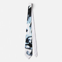 Blue and Black Ink Swirl ties
