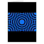 blue_and_black_interlocking_concentric_circles greeting card