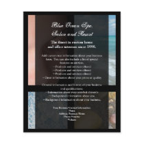 Blue and Black Luxury Spa Resort Theme Flyers