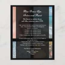 Blue and Black Luxury Spa Resort Theme Flyers