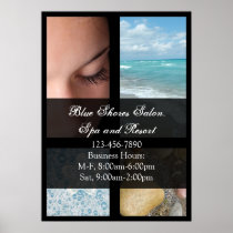 Blue and Black Luxury Spa Resort Theme Posters