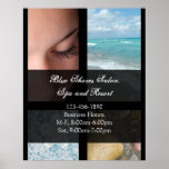 Blue and Black Luxury Spa Resort Theme posters
