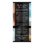 Blue and Black Luxury Spa Resort Theme Personalized Rack Card