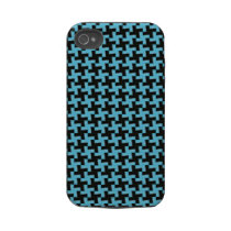 Blue And Black Pattern iPhone 4 Case