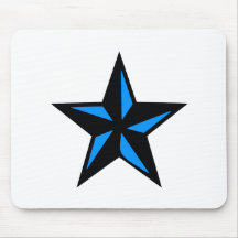 Blue and Black Star Mousepads
