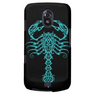 Blue and Black Tribal Scorpion Samsung Galaxy Nexus Cases