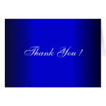 Blue and Black Wedding Blank Thank You Cards