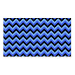 Blue and Black Zig zag Stripes. Business Card Template