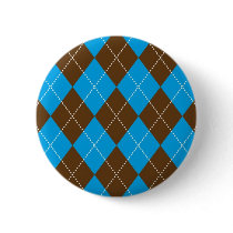 Blue and Brown Argyle Pattern Buttons