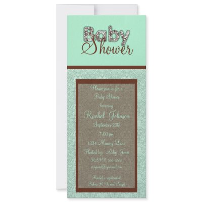 Blue and Brown - Baby Shower Invitation by C_W_Designs