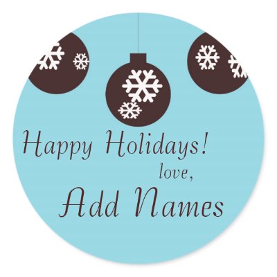 Blue and Brown Christmas Balls stickers by jgh96sbc