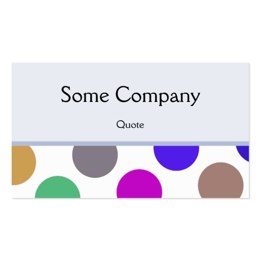 Blue And Brown Colorful Dots Business Card Templates (front side)