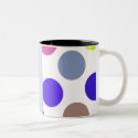 Blue And Brown Colorful Dots Mugs
