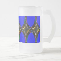 Blue and Brown Fractal Mug