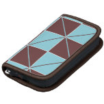 Blue and Brown Geo Plaid planners