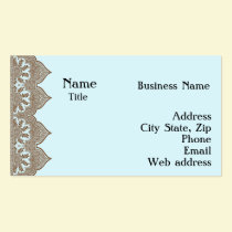 Blue and Brown Henna Business Card business cards