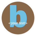Blue and Brown Monogram - Letter B Stickers