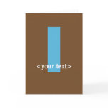 Blue and Brown Monogram - Letter L Card