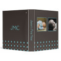 Blue and Brown Polka Dots binders