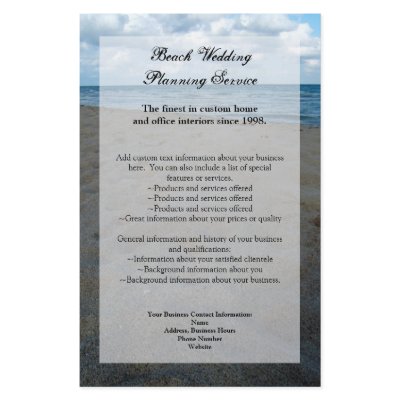 Blue and Brown Sands ~ Beach Wedding Flyer by CustomInvites