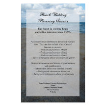 Blue and Brown Sands ~ Beach Wedding Flyer
