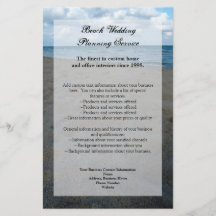 Blue and Brown Sands ~ Beach Wedding Flyer