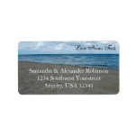 Blue and Brown Sands ~ Beach Wedding Personalized Address Labels