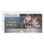 Blue and Brown Sands ~ Beach Wedding Personalized Photo Card