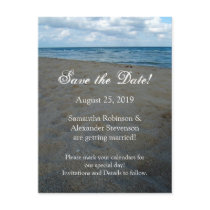 Blue and Brown Sands ~ Beach Wedding Postcards