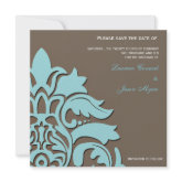 Blue and Brown -save the date cards invitation