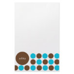 Blue and Brown Custom Stationery