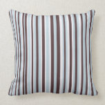Blue and Brown Stripe American MoJo Pillow