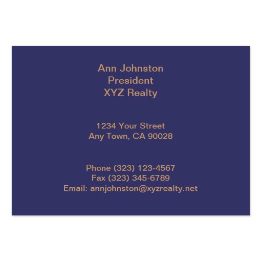 Blue and Brown Striped photo frame Business Card Templates (back side)