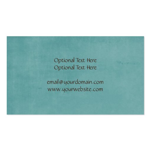 Blue and Brown Swirl Vintage Business Card (back side)