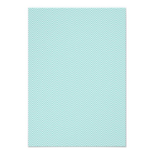 Blue and Coral Chevron RSVP Card Invites