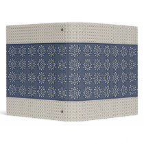 Blue and Cream Geometric Binder